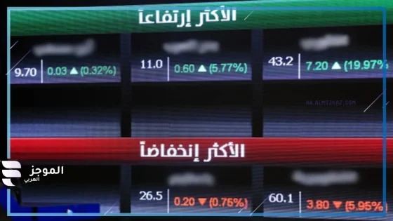 بالأرقام.. تعرف على الشركات الأكثر ارتفاعًا وانخفاضًا الأسبوع الماضي